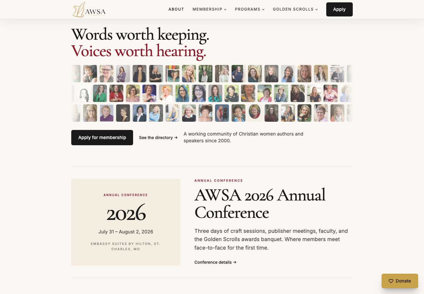 AWSA website rebuild preview after the AI facelift